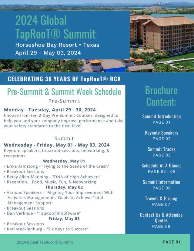 2024 Global TapRooT® Summit Brochure