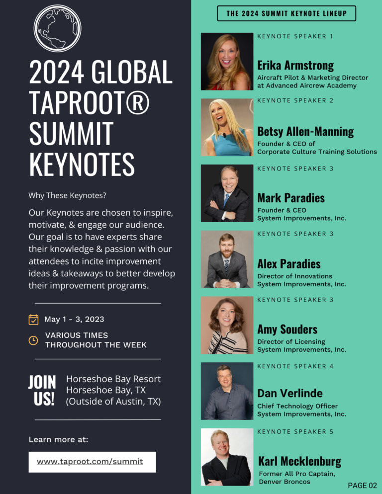 2024 Global TapRooT® Summit Brochure