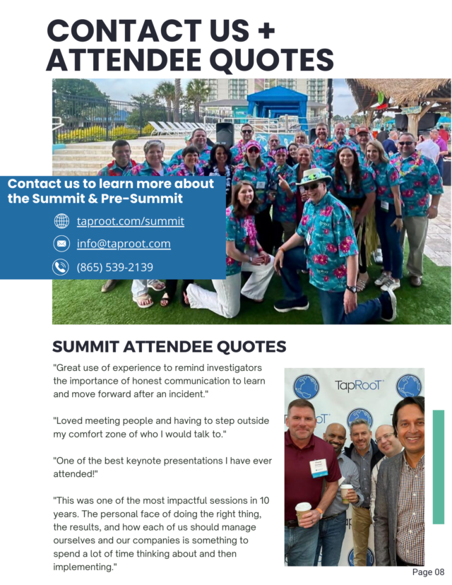 2024 Global TapRooT® Summit Brochure