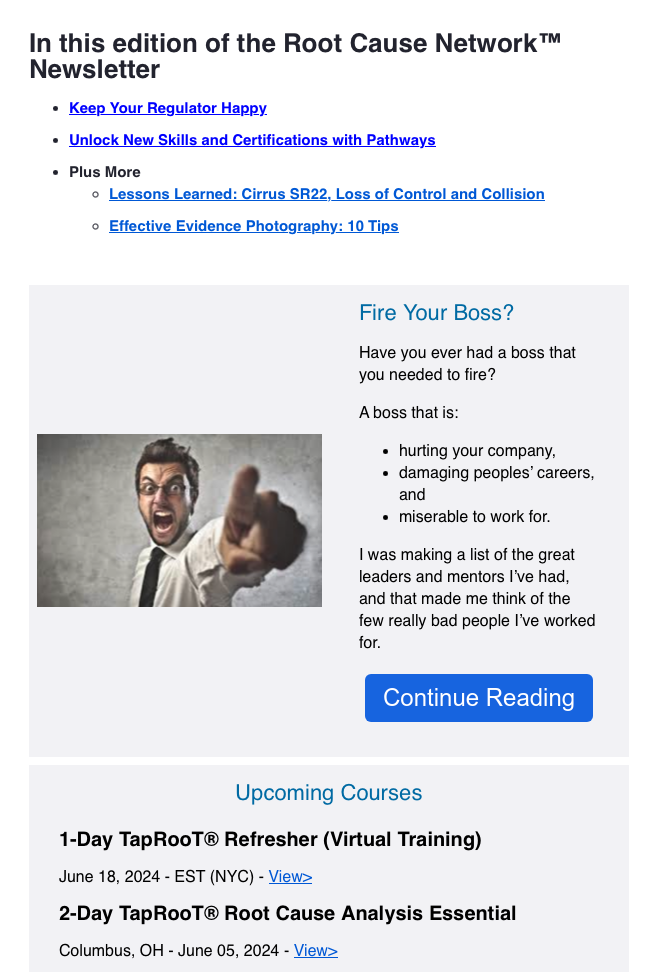 Root Cause Network™ Newsletter
