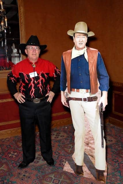 Welcoming cowboy hoedown reception